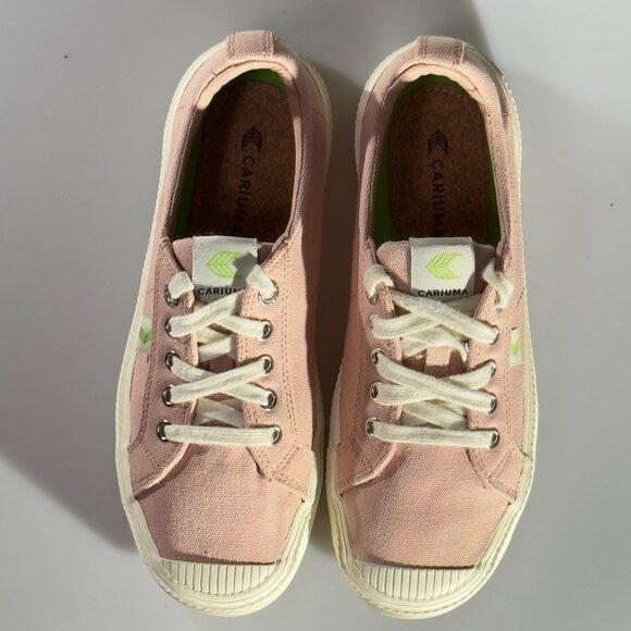 CARIUMA Women's OCA Low Pink Canvas Sneakers Sustainable & Comfortable Size 7.5 - Picture 3 of 13